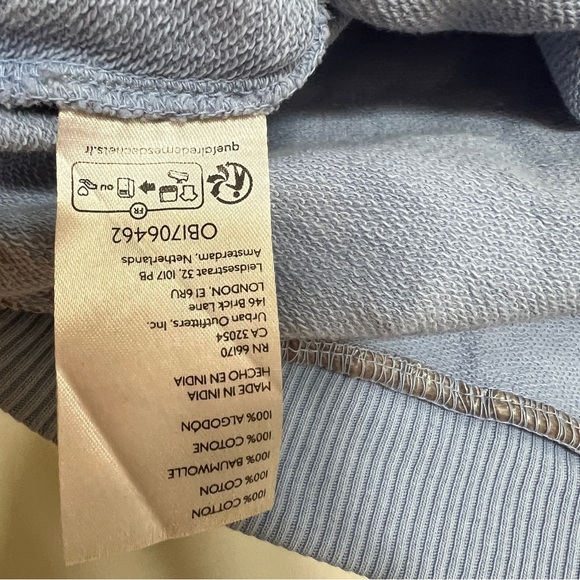 Anthropologie Pilcro Chambray Flutter-Sleeve Sweatshirt Tee Blouse Top - Picture 3 of 5